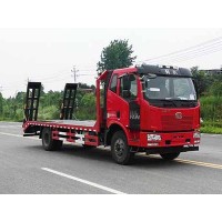 解放J6单桥平板运输车/解放挖掘机勾机平板运输车