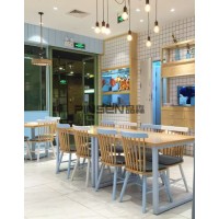 餐饮家具厂家  餐厅家具定制 深圳实木美式餐桌 长方形餐桌尺寸