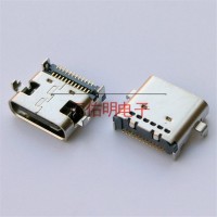 Type-c 双排贴片 沉板母座 下沉 四脚插板