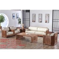 潍坊木言木语高档简约实木沙发 中式实木家具品牌特价出售