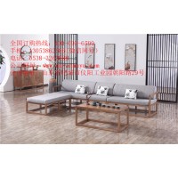 木言木语家居定制新中式实木沙发,新款拐角沙发