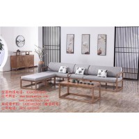 泰安实木家具厂木言木语中式实木沙发供应商_图片