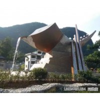 辽宁大型水景牛角雕塑 园林号角水景灯光设备价格