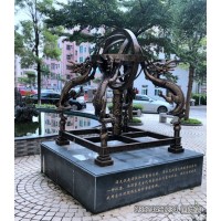 金属仿铜模型浑天仪雕塑 历史教学主题摆件