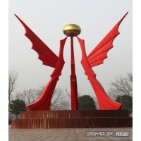 南京公园不锈钢几何抽象雕塑 抽象飞雁摆件景观