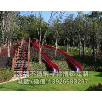 深圳景区学校不锈钢滑梯定制工厂优质服务_图片