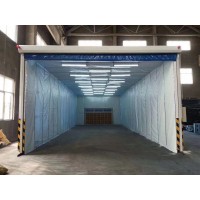 移动伸缩喷漆房20米x10米米设计方案及报价_图片