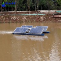 太阳能推流式增氧曝气机 自吸推流水循环增氧 水下造流曝气设备