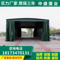 洛阳活动仓库帐篷可伸缩户外折叠推拉式雨棚活动蓬宵夜大排档雨篷_图片