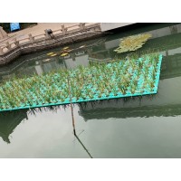 RSUN太阳能光伏河道水体治理增氧曝气机扬水式漂浮复氧型生态浮岛_图片