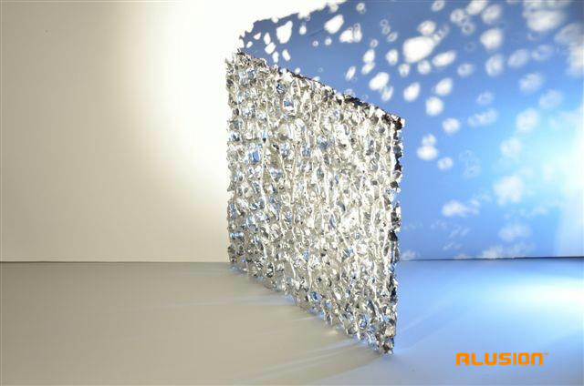 泡沫铝透光高品质酒店装饰专用环保材料透光_图片